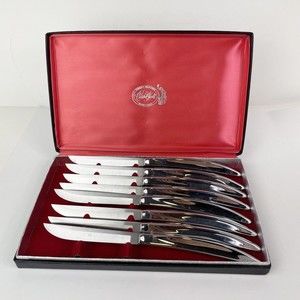 Vintage Carvel Hall Steak Knives Stainless Steel Set of 8 Made in USA